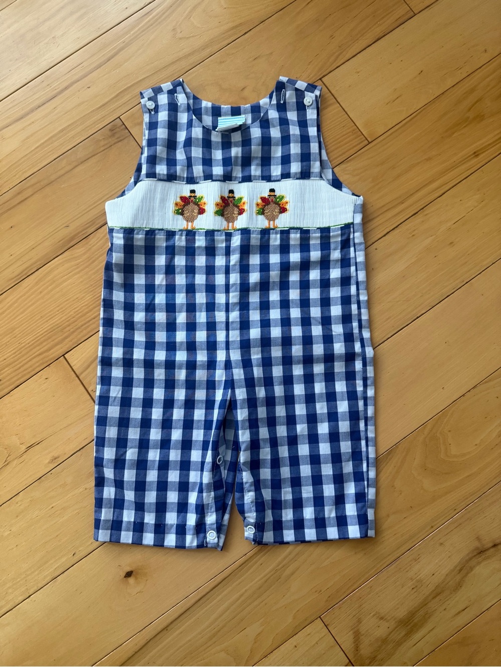 Southern Sunshine Smocked Turkey Romper